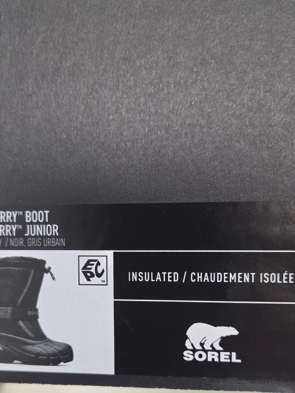 Sorel Youth Kids Flurry Snow Boot Black Insulated Water Resistant Size 5 New!!